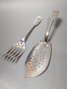A matched pair of Victorian silver fish servers, Martin, Hall & Co, Sheffield, 1868 and Lawrence