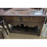 A small oak dresser base, width 107cm, depth 38cm, height 71cm