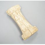 A 19th century walrus Ivory Persian dagger handle, 11.7cm