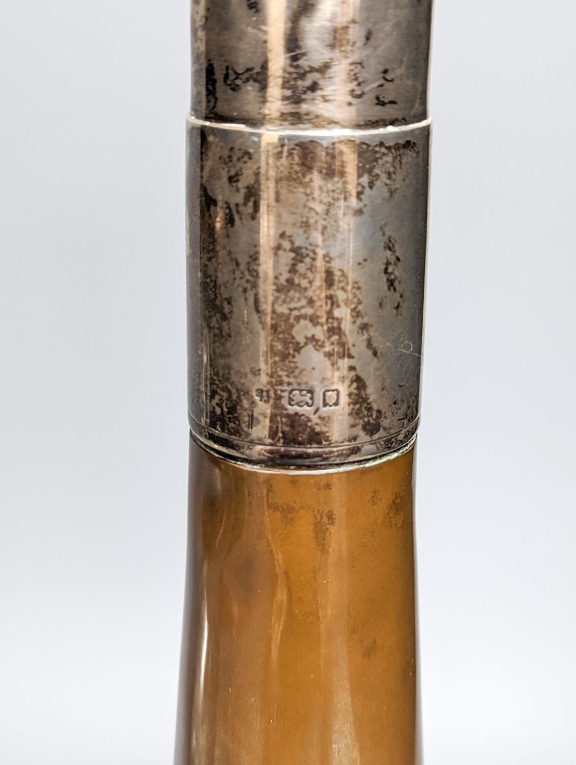 A copper plated silver base by Charles and Richard Comyns, London 1924, a large silver-mounted - Image 4 of 4