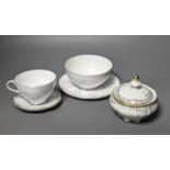 A Tuscan teaset and Hutschenreuther part service