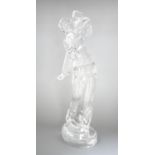 A Baccarat crystal model of a golfer ‘Norske Skog’ to base 24cm