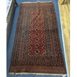 A Bokhara Turkoman geometric rug, 200 x 110cm