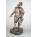 A bronze figure, Mercuris, signed ‘MECVRIS’ 18cm