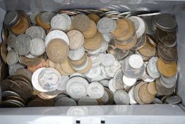 A tin of pre 1947 and QEII coins