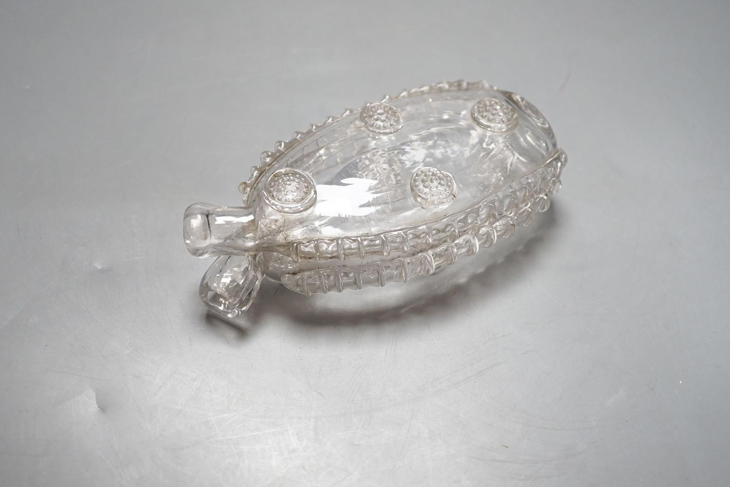 A 18th century glass twin-chamber novelty flask 16cm - Image 4 of 4