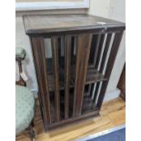 An Edwardian mahogany revolving bookcase, width 49cm, depth 49cm, height 81cm