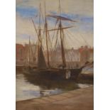 Frank Hillyard Swinstead (1862 - 1937), oil on canvas, Stonehaven harbour, signed and inscribed '