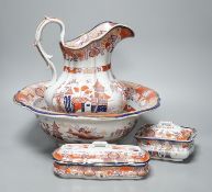 A Victorian ‘Real ironstone china’ toilet set