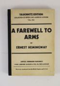 ° Hemingway, Ernest - A Farewell to Arms, 8vo, paperback, title with authors presentation