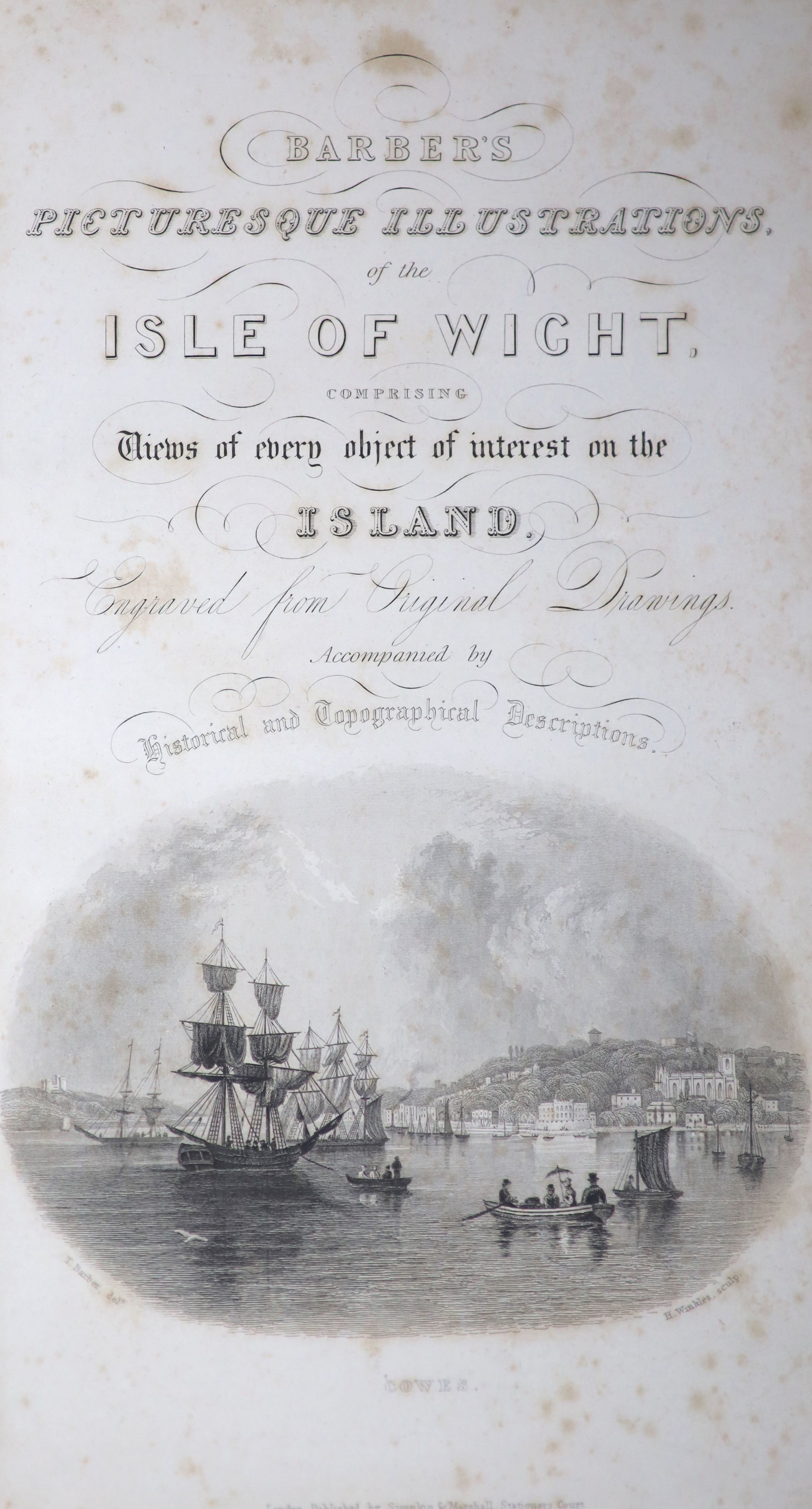 ° Barber, Thomas - Picturesque Illustrations of the Isle of Wight, original cloth with gilt