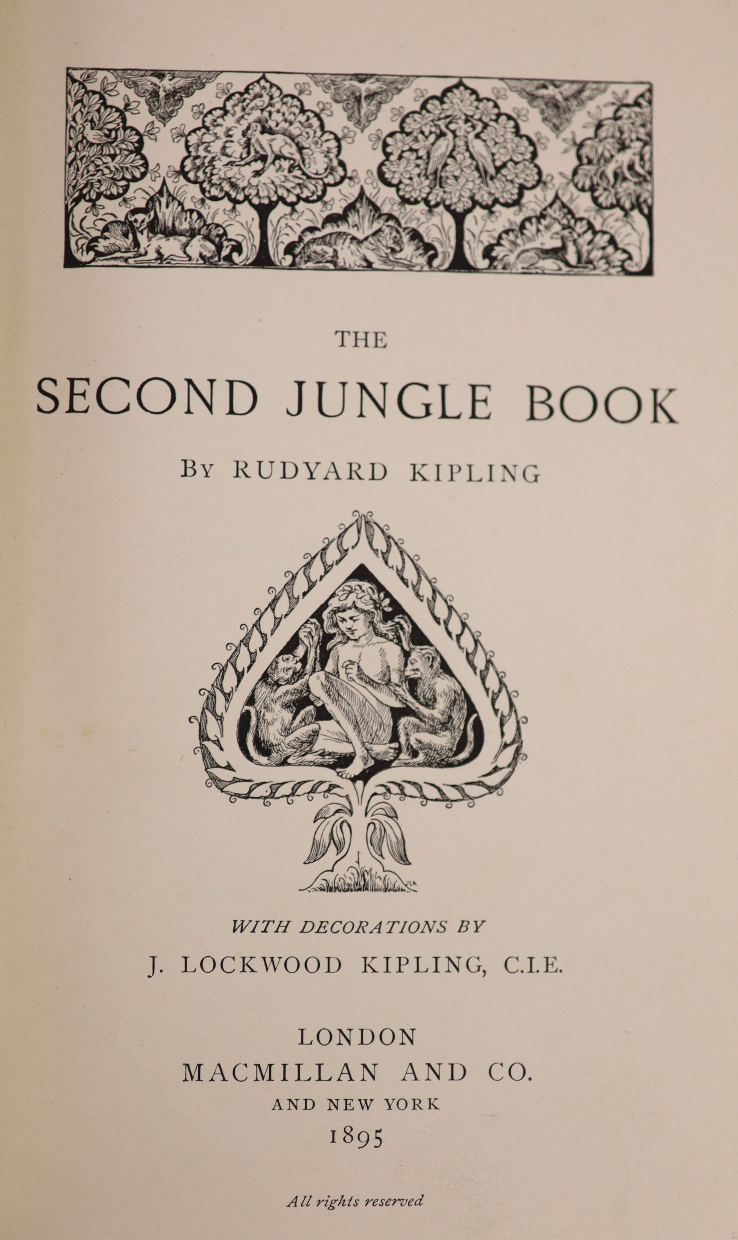 ° Kipling, Rudyard - The Jungle Book. With: The Second Jungle Book, 2 vols, (Jungle Book 1st - Image 5 of 5