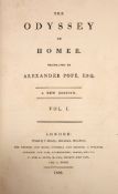 ° Pope, Alexander - The Odyssey of Homer. Translated by Alexander Pope, Esq. new edition, 2 vols,