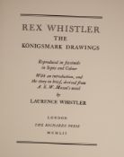 ° Whistler, Rex - The Konigsmark Drawings, one of 1000, intro by Laurence Whistler, 4to, original