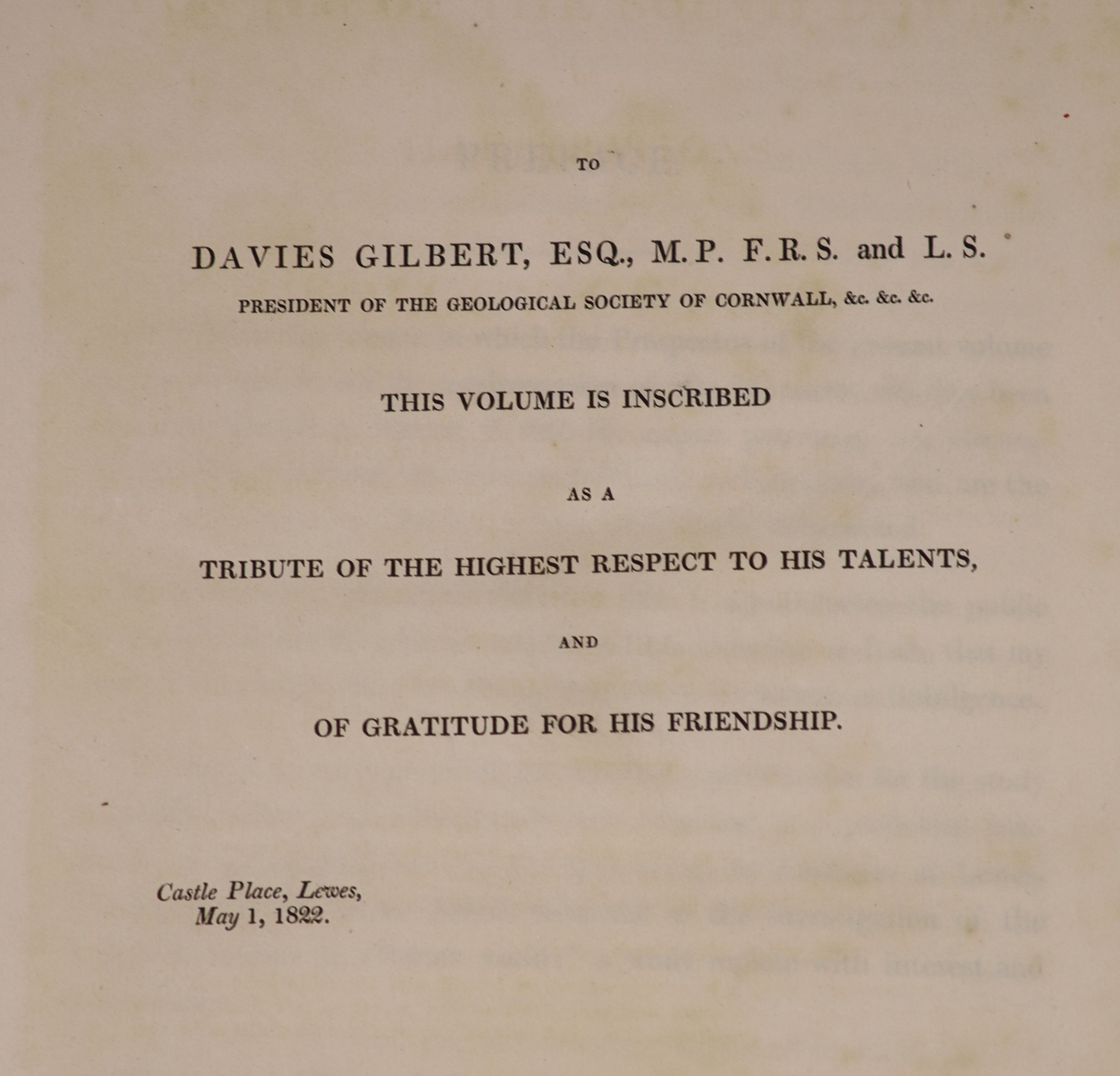 ° Mantell, Gideon - The Fossils of the South Downs; or Illustrations of the Geology of Sussex. - Image 3 of 4