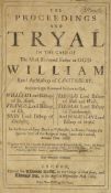 ° [Sancroft, William] - The Proceedings and Tryal in the Case of ... William, Lord Archibishop of