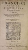 ° Patricius, Franciscus - Discussionum Peripeticarum. Tomi IV ... engraved title device (with