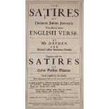 ° Dryden, John - The Satires of Decimus Junius Juvenalis. Translated into English Verse. By Mr