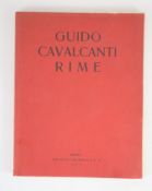 ° Pound, Ezra (editor) - Guido Cavalcanti Rime, 1st edition, 4to, dull red card wraps, 40 plates,