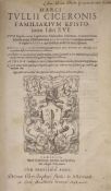 ° Cicero - Familarium Episto-larum Libri XVI ... engraved title device, decorated initial