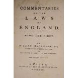° Blackstone, William - Commentaries on the Laws of England. vols 1-3 (only, ex.4.) 2nd (vol.I)