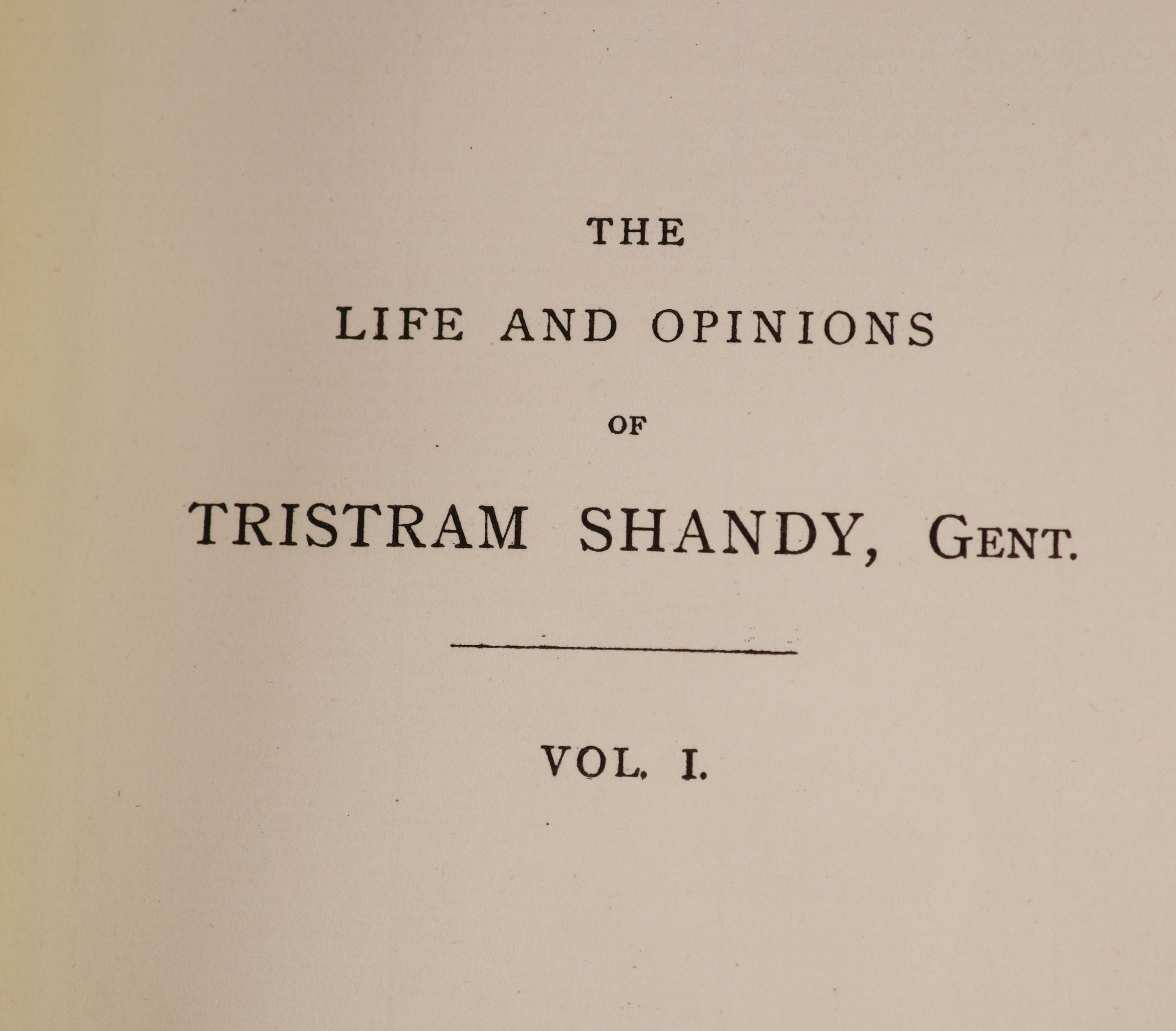 ° Sterne, Laurence - The Life and Opinions of Tristram Shandy gentleman. Limited Edition, 2 vols. 16 - Image 2 of 2