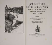 ° Golden Cockerel Press - Waltham Saint Lawrence, Berkshire- Fryer, Mary Ann - John Fryer of the