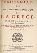 ° Gedoyn, M. Abbe - Pausanias, ou Voyage de La Grece, traduit en Francais ... 2 vols. 3 folded