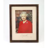 Elizabeth II, Queen of England - a colour photograph, signed on the mount, “Elizabeth R’’ and