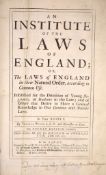 ° Wood, Thomas - An Institute of the Laws of England ... 4th edition, corrected. contemp. calf,