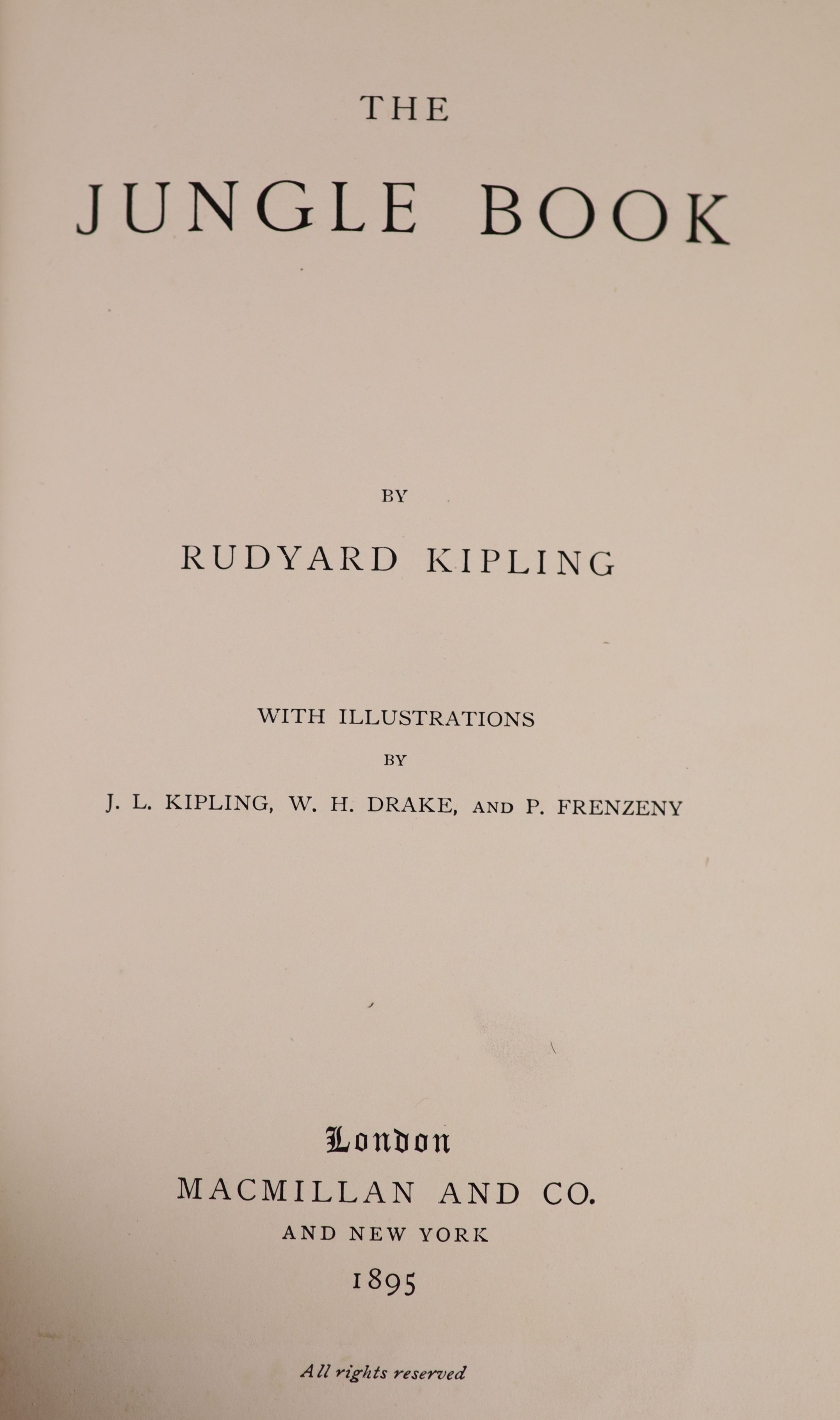 ° Kipling, Rudyard - The Jungle Book. With: The Second Jungle Book, 2 vols, (Jungle Book 1st - Image 2 of 5
