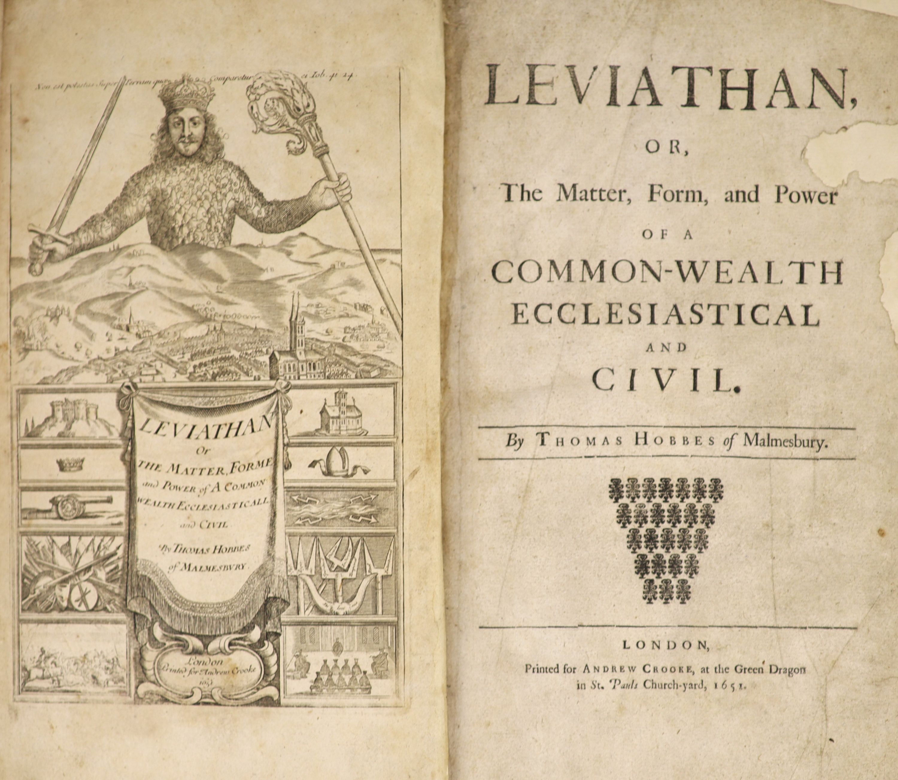 ° Hobbes, Thomas of Malmesbury - Leviathan, or The Matter, Form, and Power of A Commonwealth