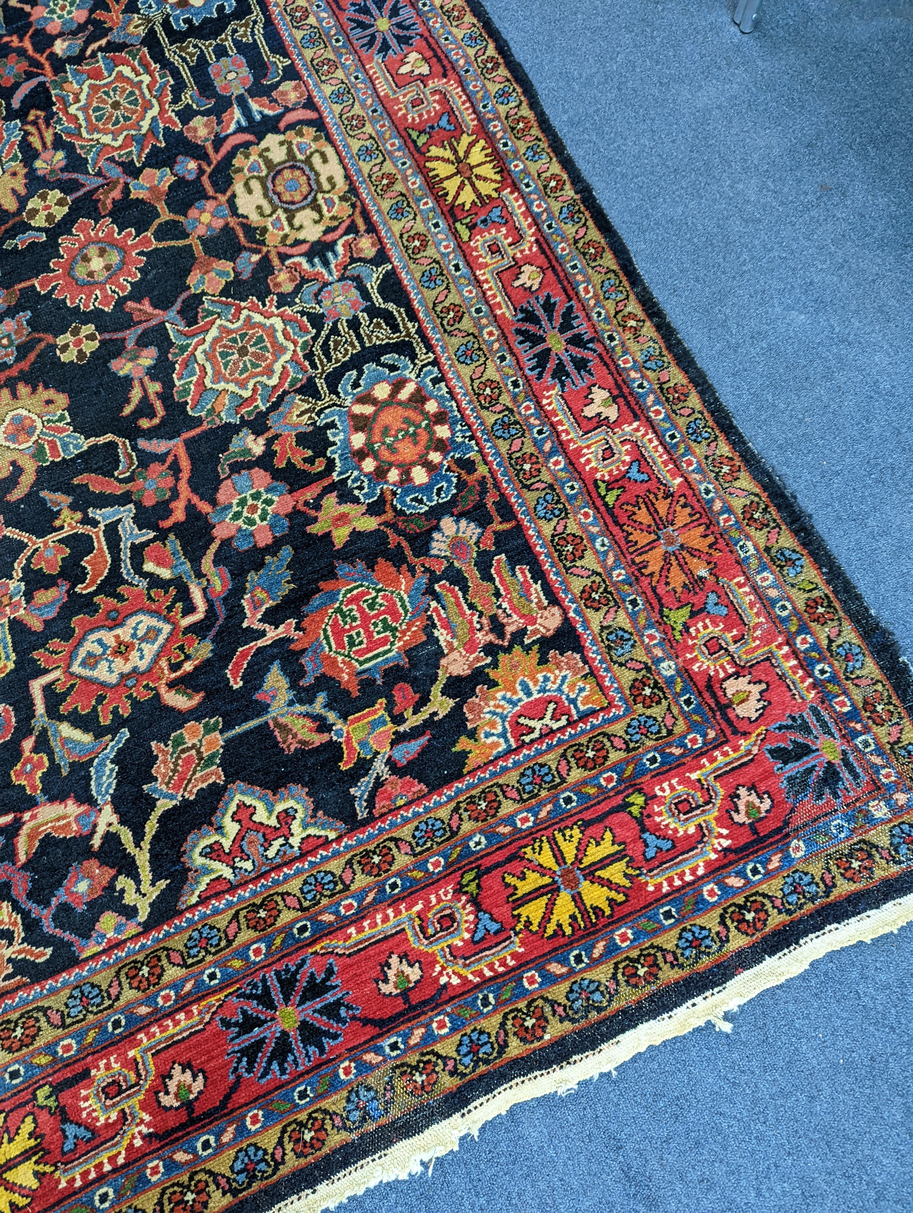 A Heriz / Moghal blue ground carpet, 340 x 206cm - Image 2 of 13