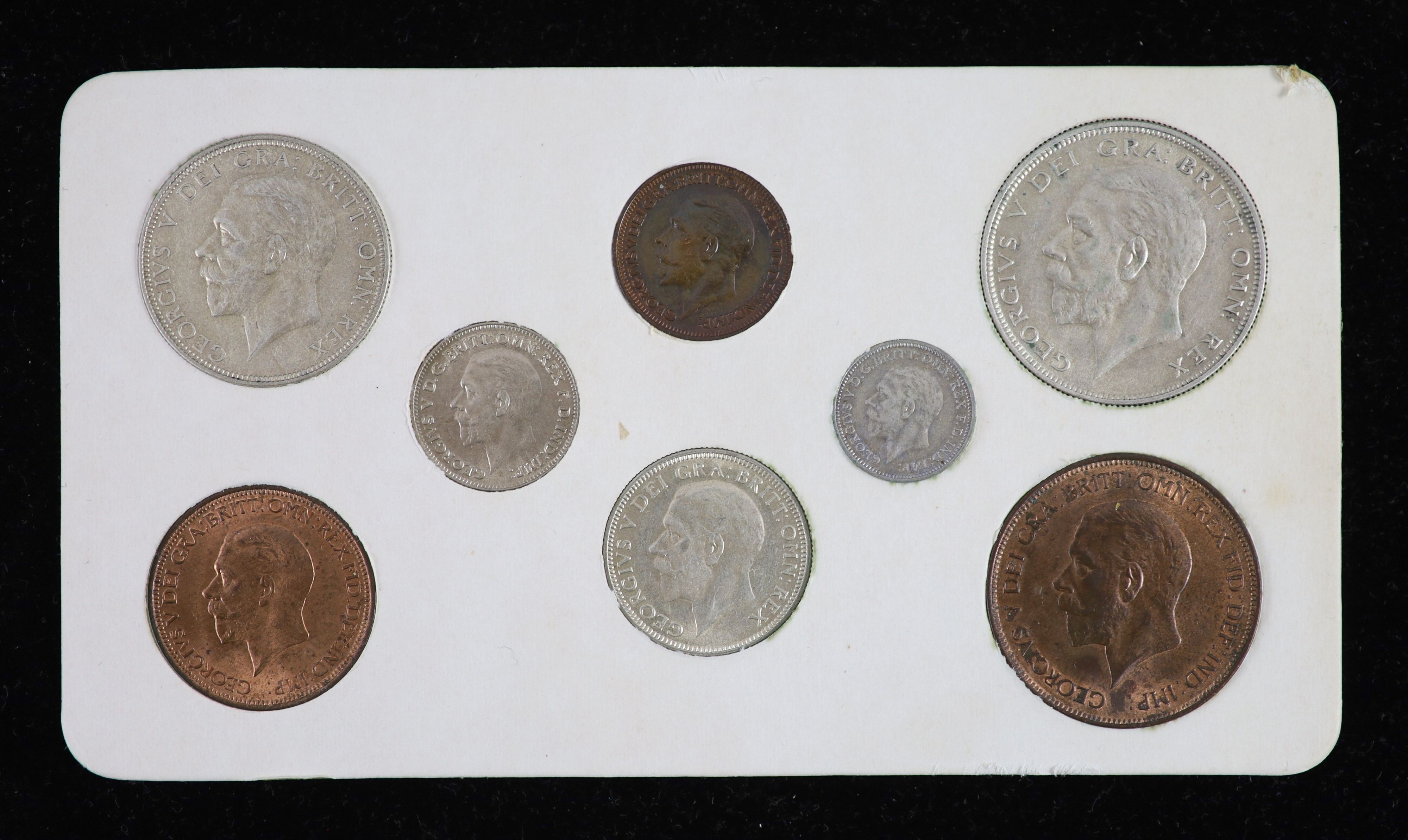 A George V specimen set of eight coins, 1930, fourth coinage,comprising Halfcrown (S4037), cleaned - Image 2 of 4