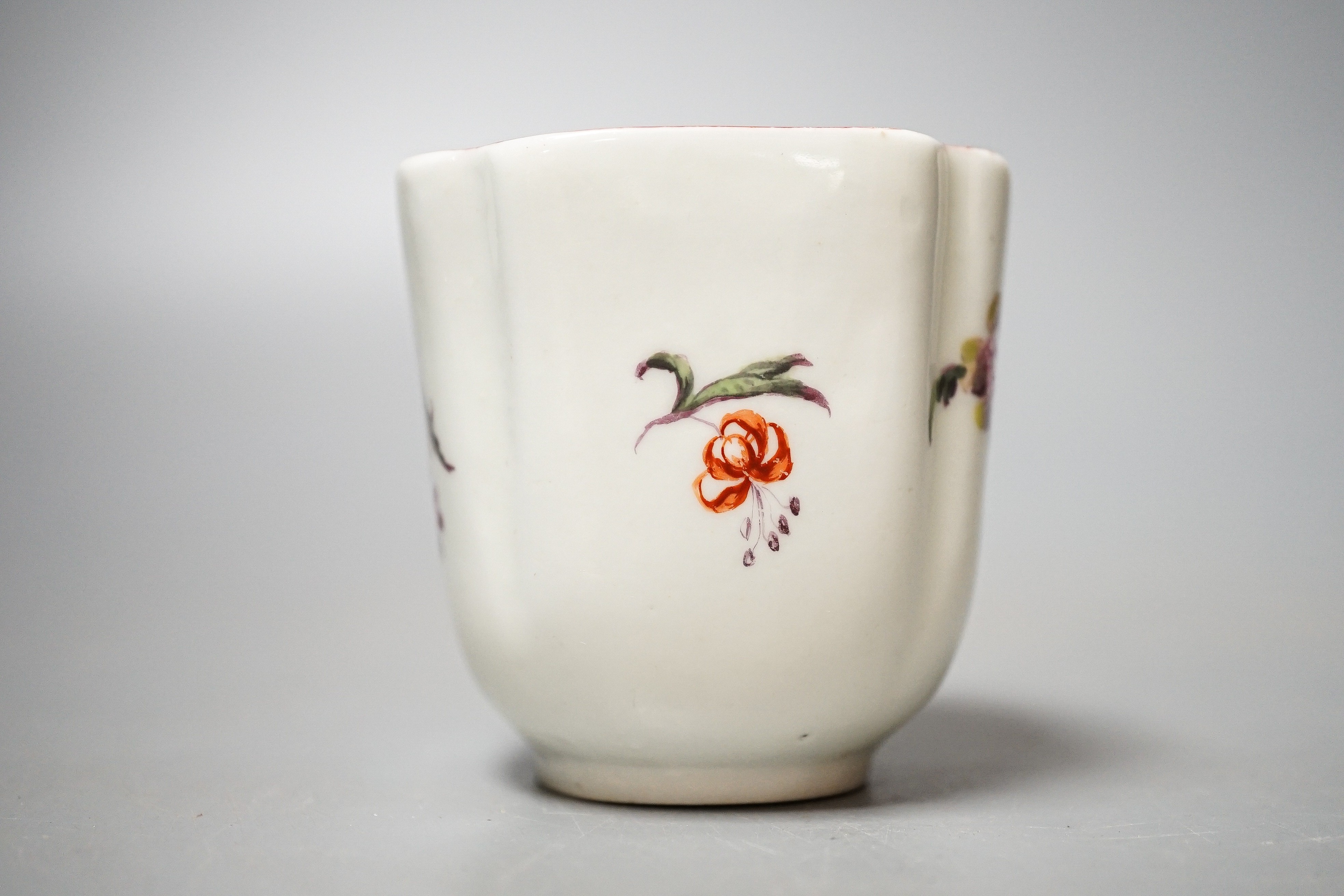 A Derby coffee cup, c.1758, wishbone shaped handle, height 5.7cm - Image 2 of 5