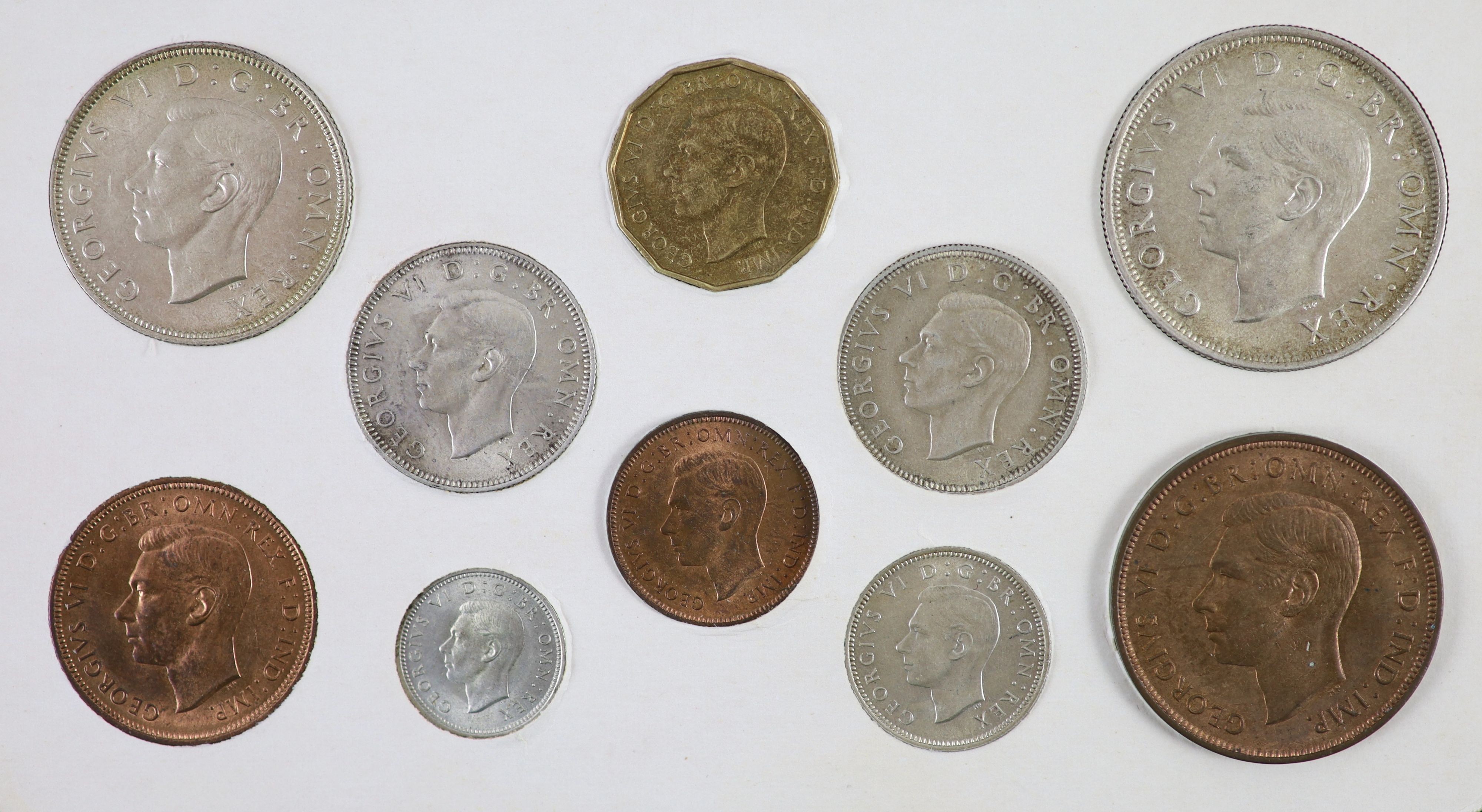 George VI specimen set of eleven coins, 1937, first coinage, comprising Crown, halfcrown, florin, ‘ - Image 5 of 5