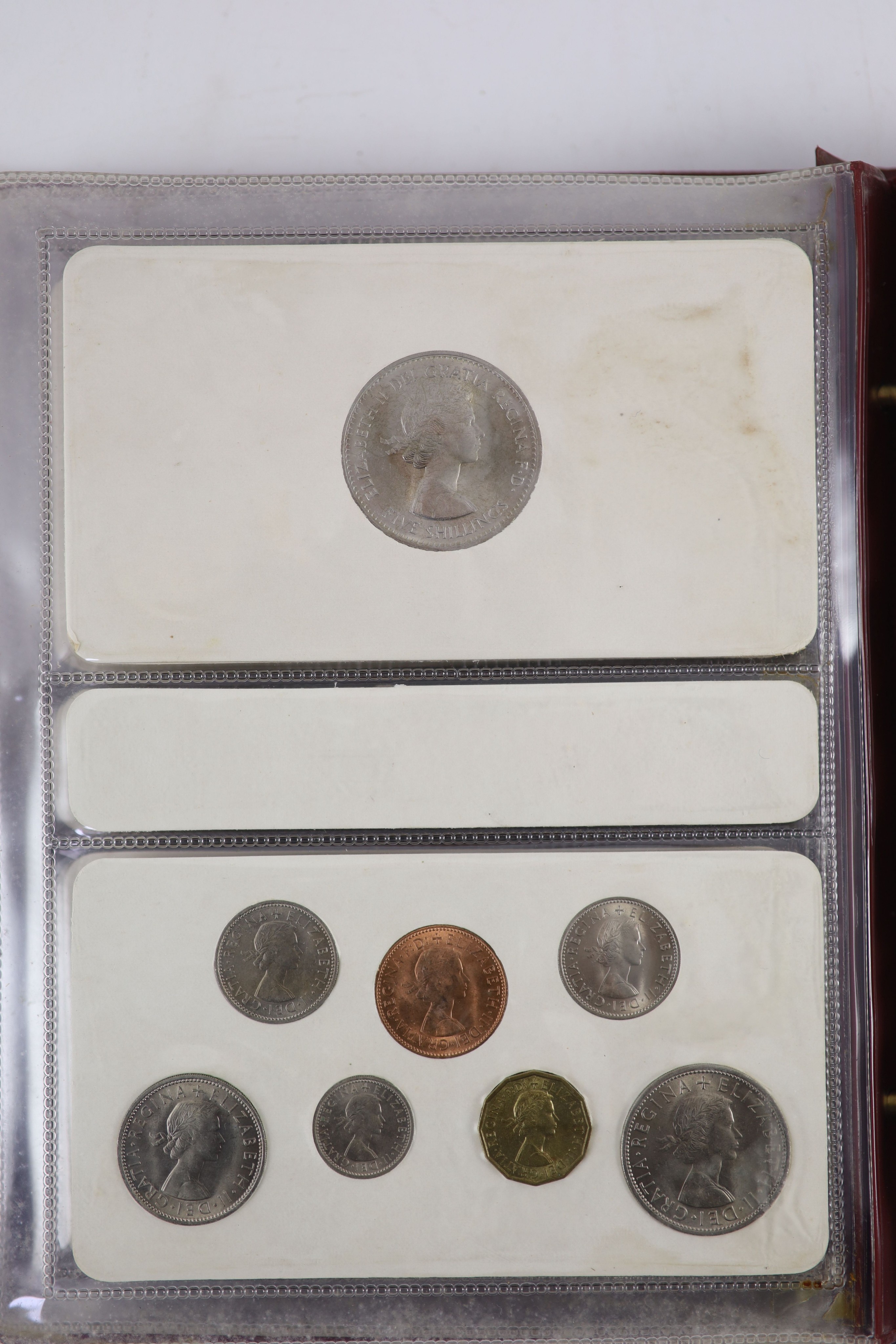 Queen Elizabeth II pre-decimal specimen coin sets for 1953 - 1967, first and second issues, all EF/ - Image 15 of 34