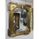 A Victorian style painted gilt framed wall mirror, width 68cm, height 86cm
