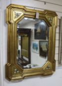 A Victorian style painted gilt framed wall mirror, width 68cm, height 86cm