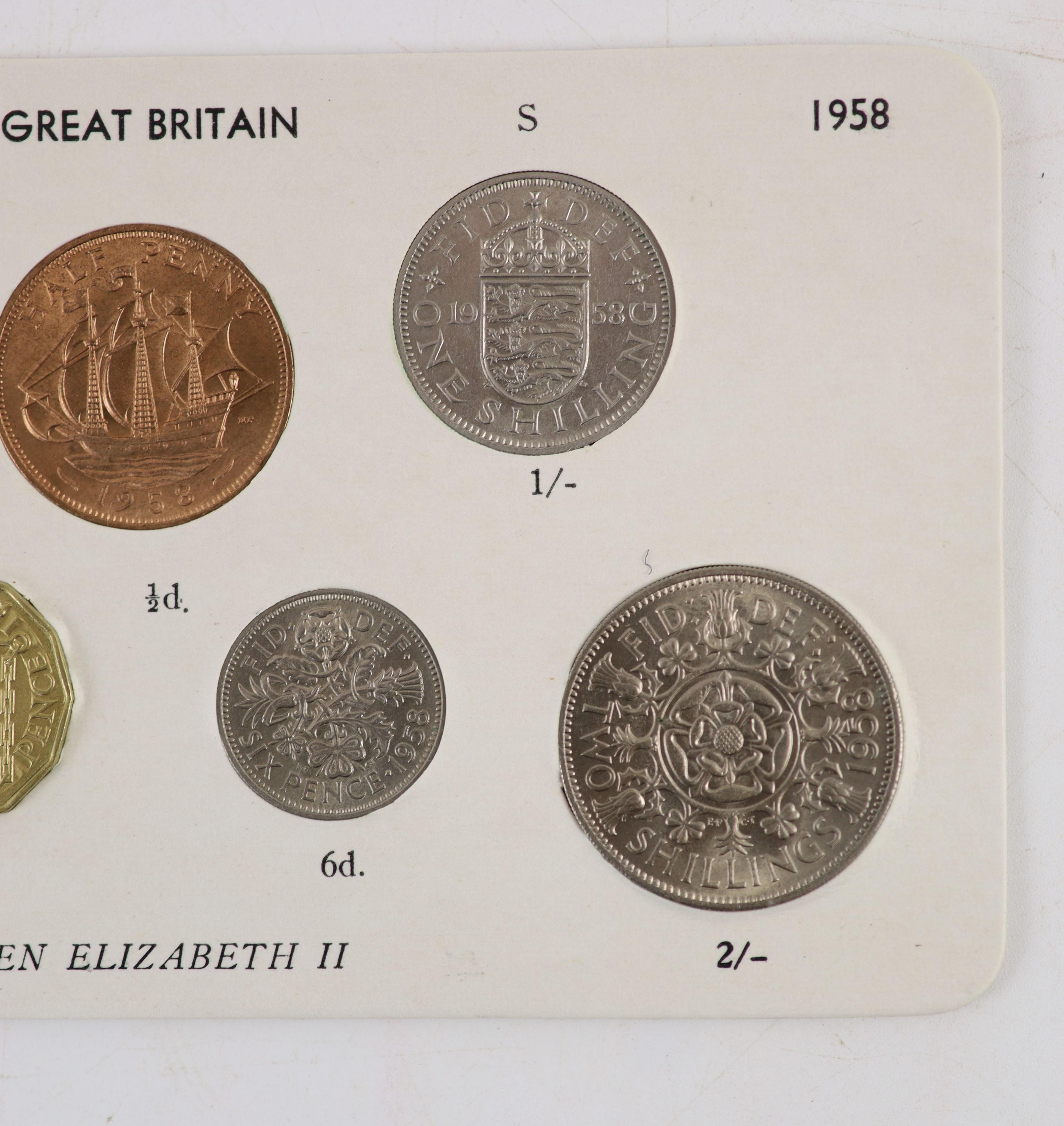 Queen Elizabeth II pre-decimal specimen coin sets for 1953 - 1967, first and second issues, all EF/ - Image 33 of 34