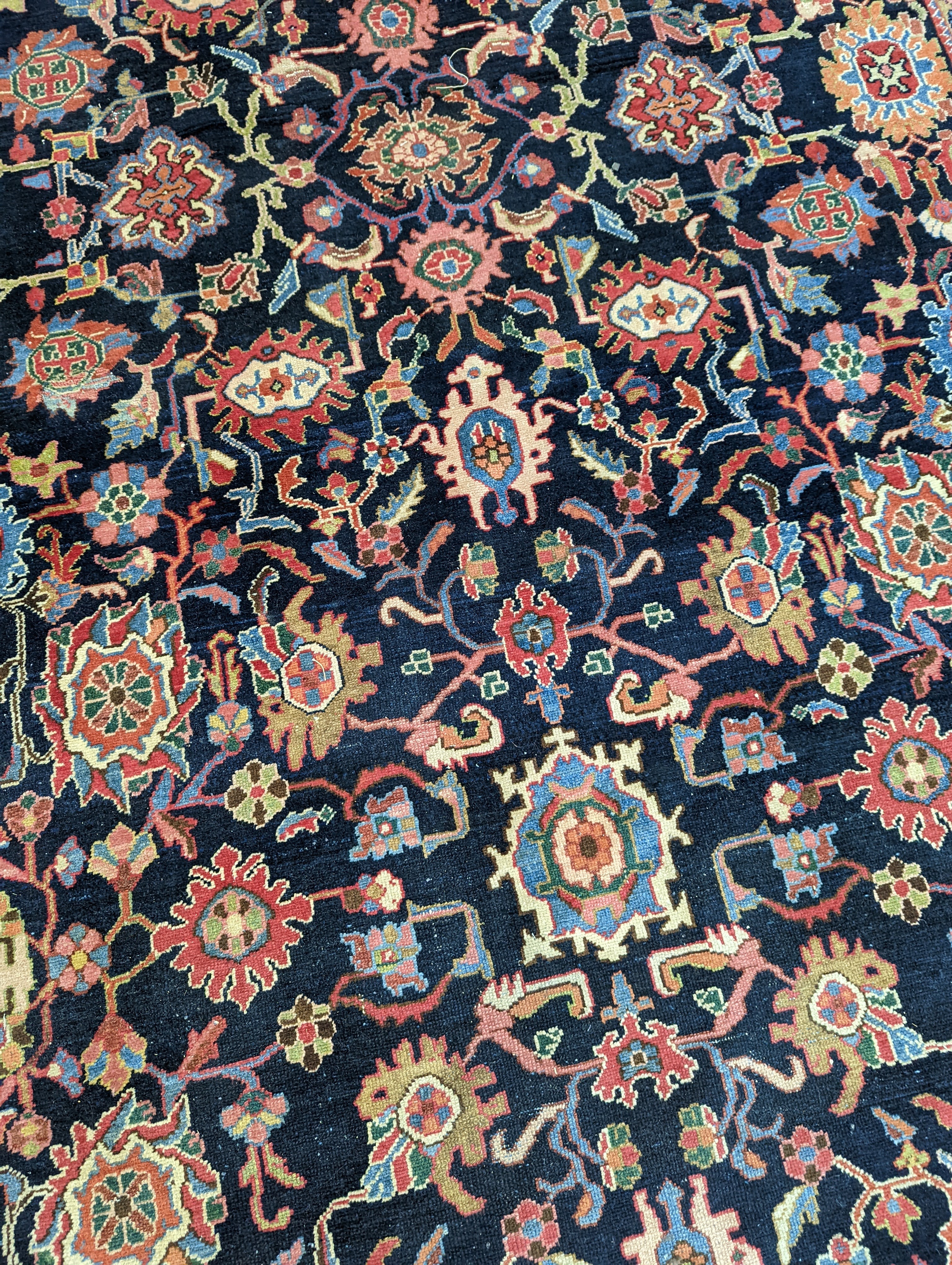 A Heriz / Moghal blue ground carpet, 340 x 206cm - Image 6 of 13