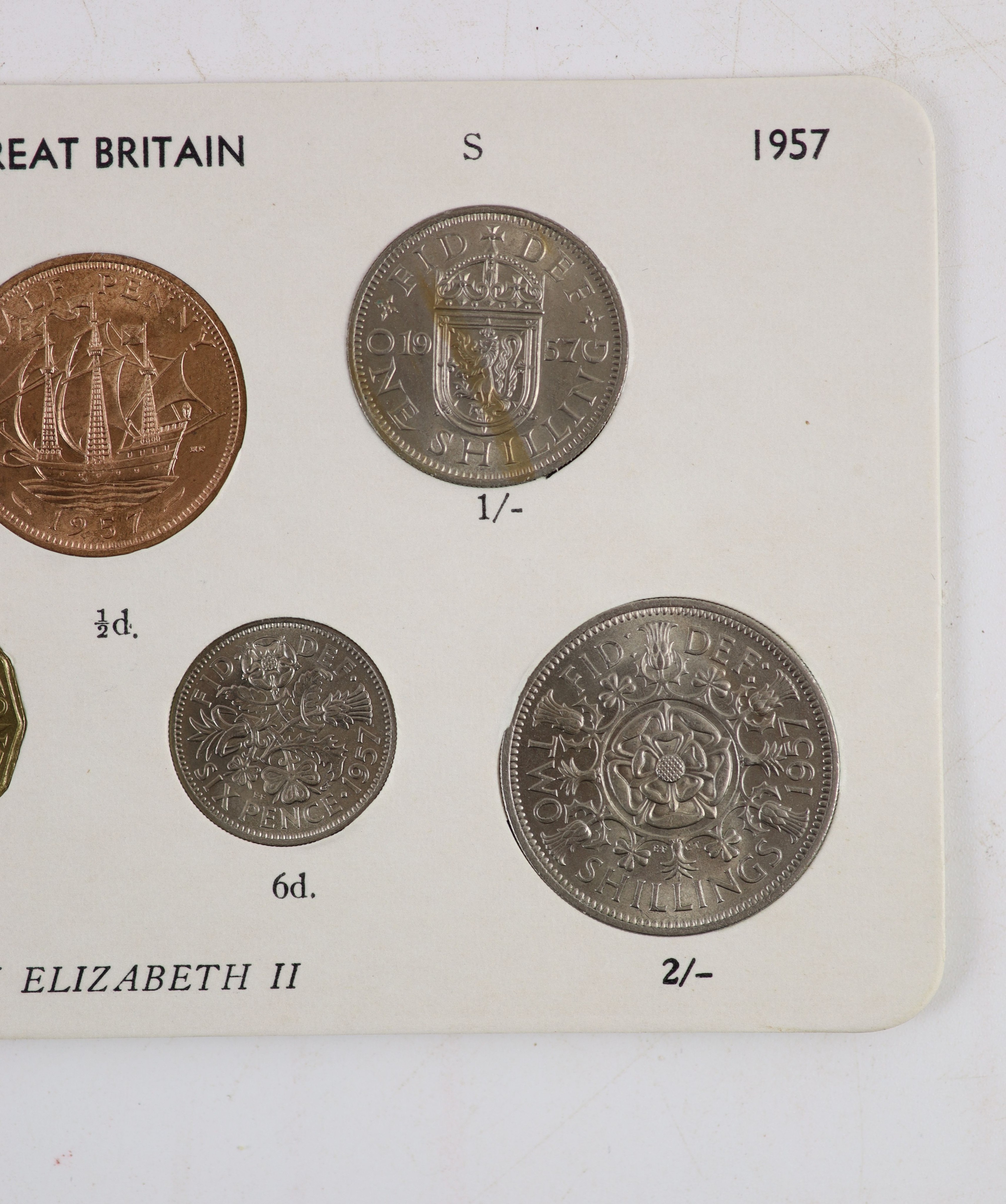 Queen Elizabeth II pre-decimal specimen coin sets for 1953 - 1967, first and second issues, all EF/ - Image 29 of 34