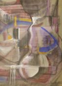 Inez Estella Hoyton (1903-1983), mixed media, Abstract, signed LR, 55 x 39cm