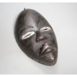 A Liberian Dan tribal mask (racing) 23cm