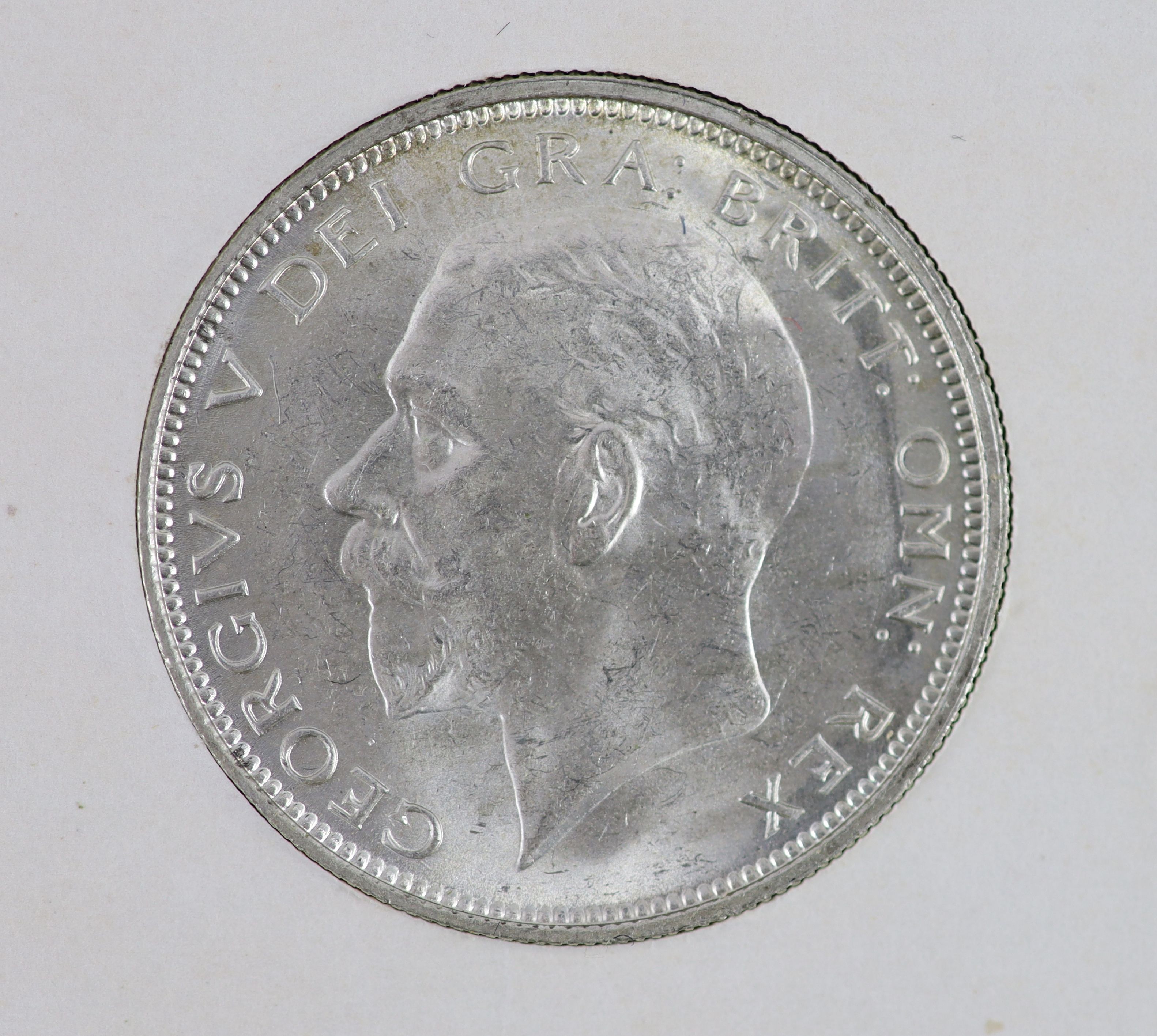 George V specimen set of seven coins, 1927, comprising 3rd coinage, halfcrown and shilling, 3rd - Image 4 of 4