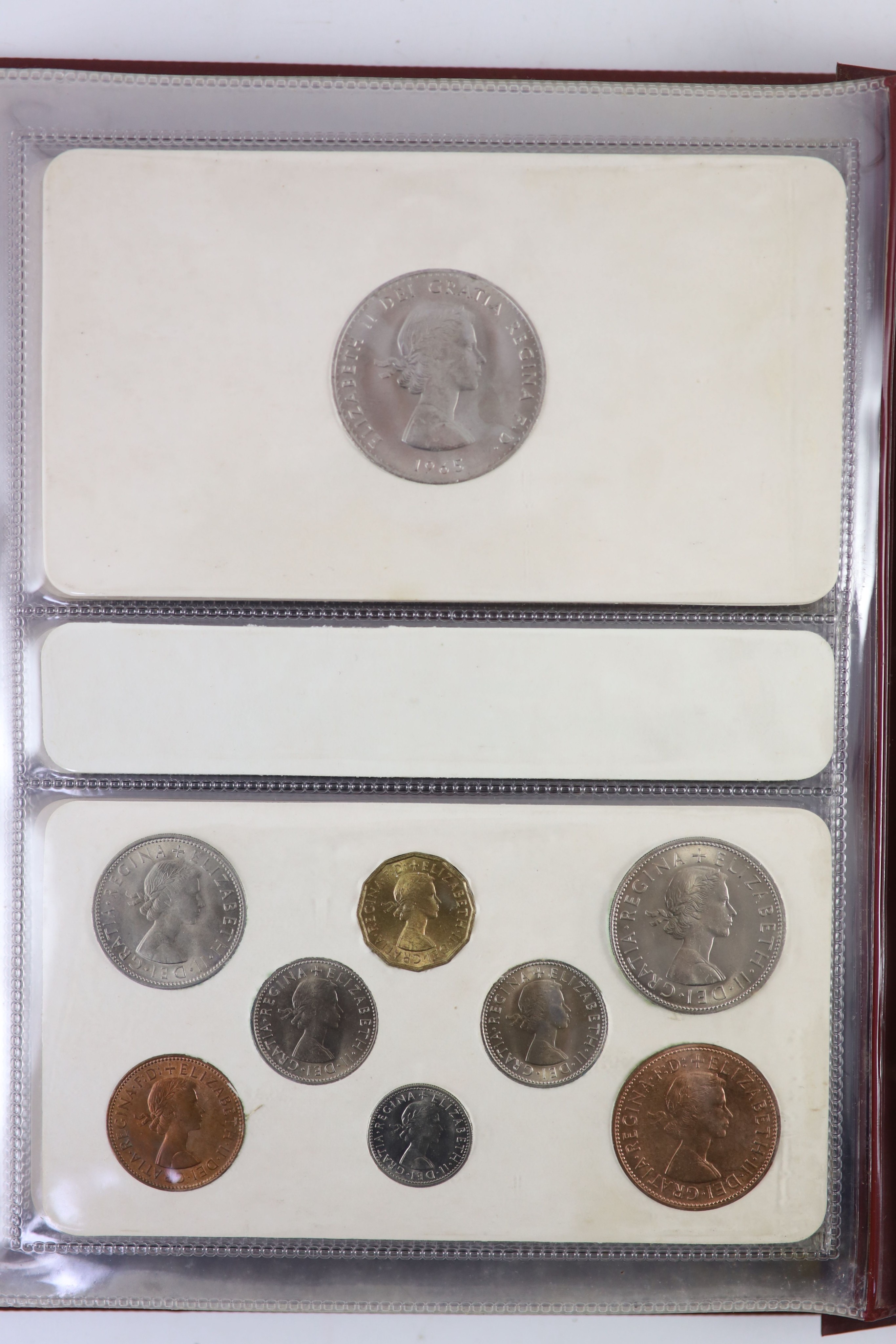 Queen Elizabeth II pre-decimal specimen coin sets for 1953 - 1967, first and second issues, all EF/ - Image 21 of 34