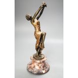 An Art Deco style bronze female figure, 28cm