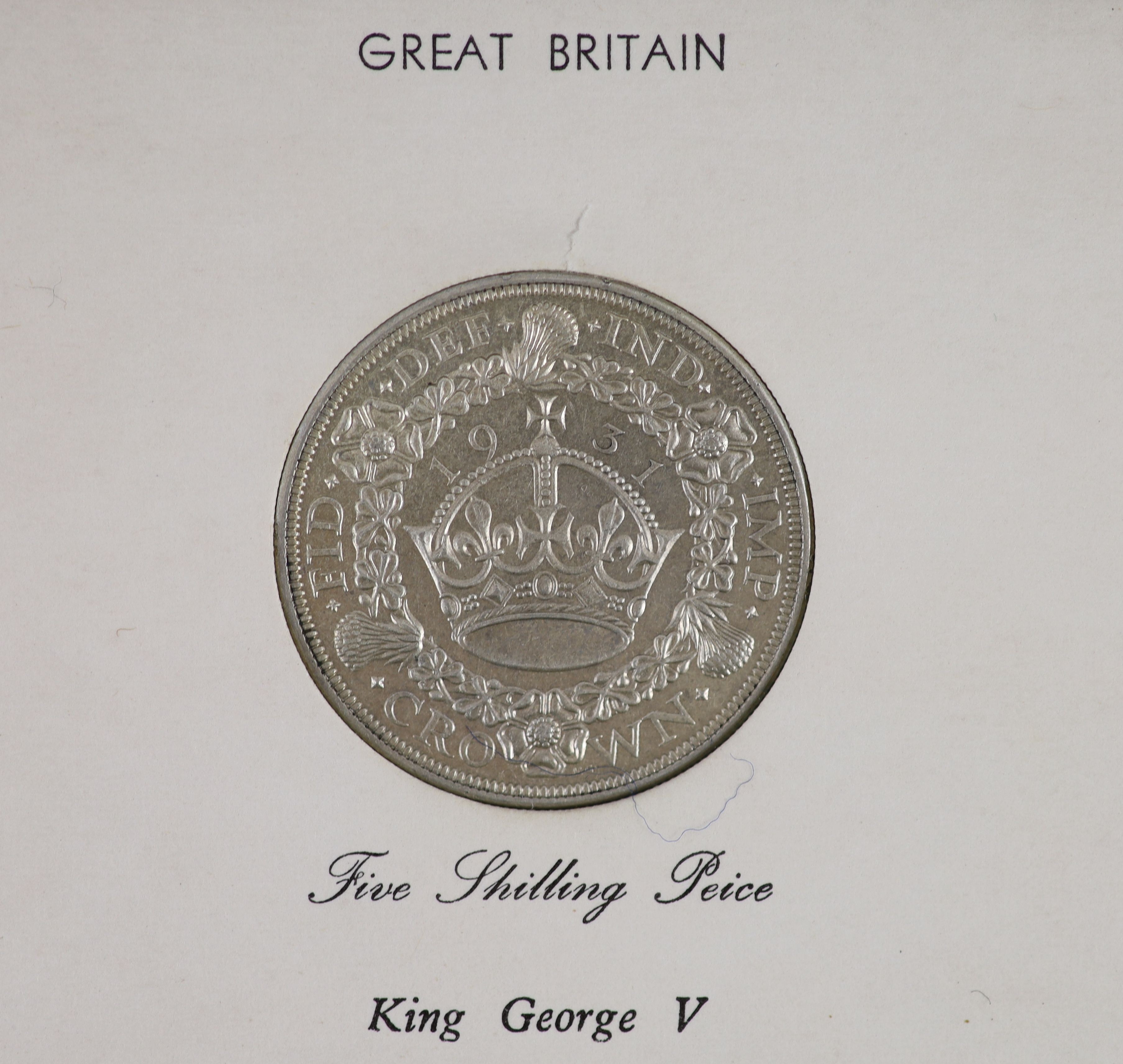 A George V specimen set of nine coins, 1931, fourth coinage,comprising Crown, (S4036), cleaned - Image 2 of 8