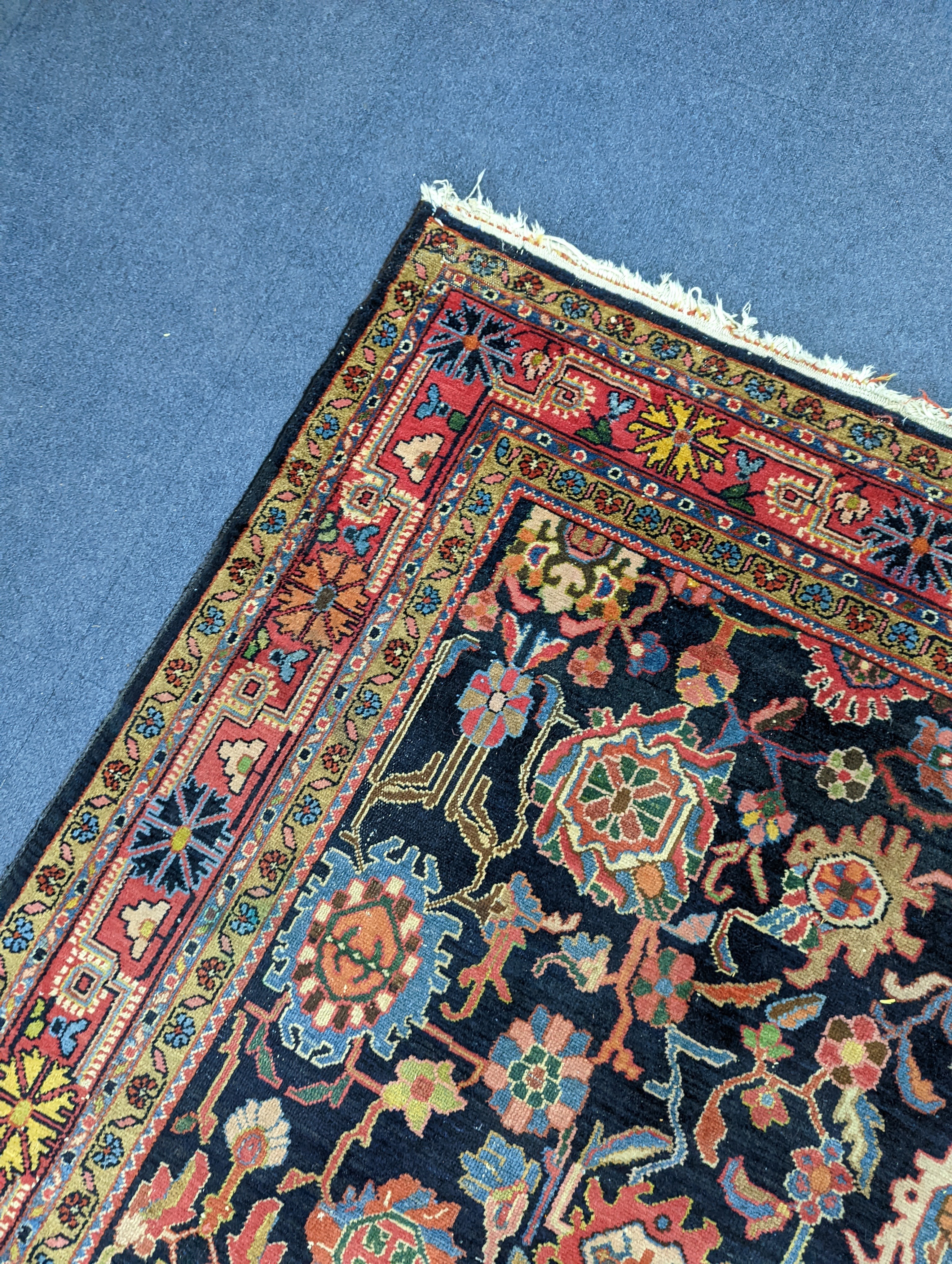 A Heriz / Moghal blue ground carpet, 340 x 206cm - Image 11 of 13