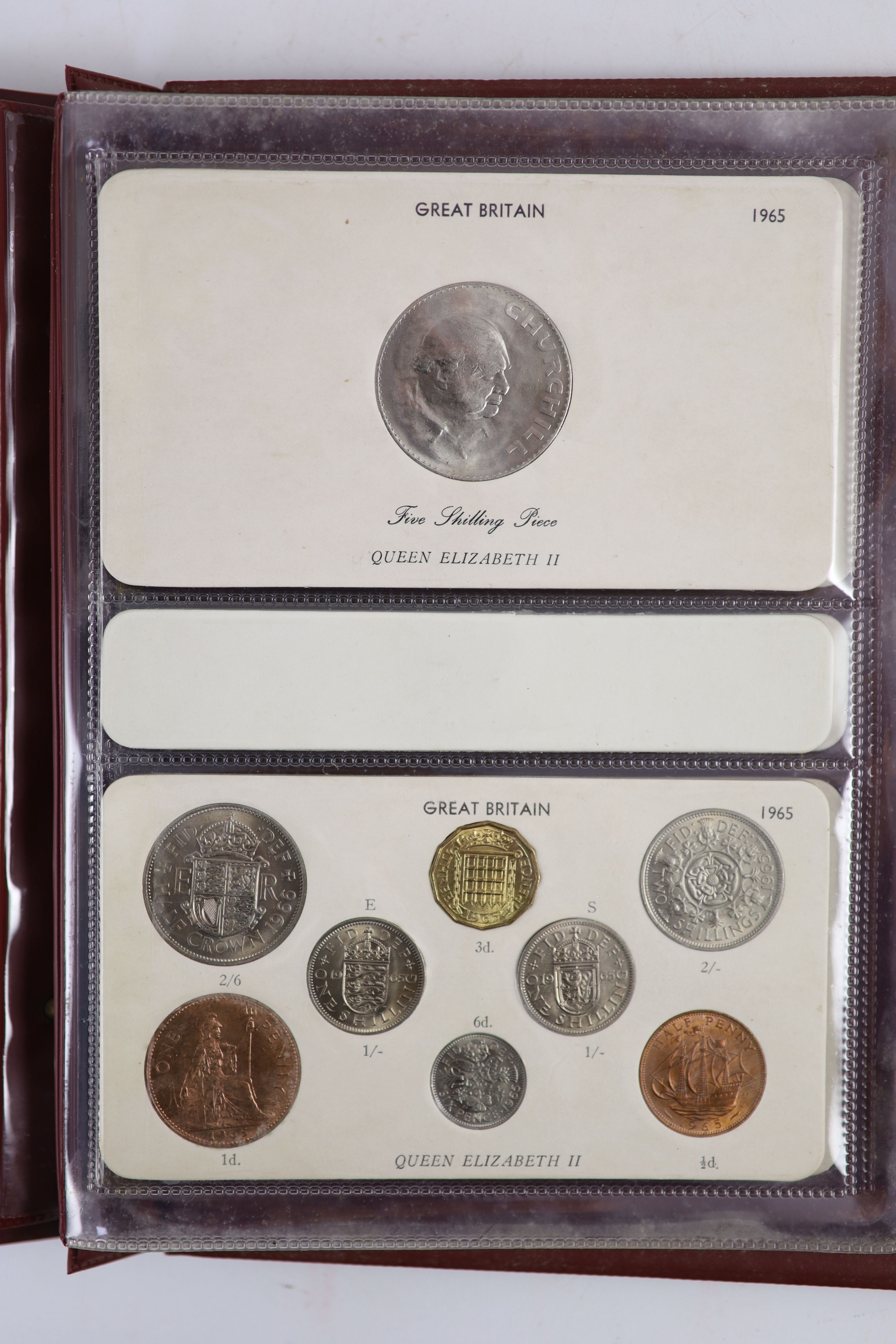 Queen Elizabeth II pre-decimal specimen coin sets for 1953 - 1967, first and second issues, all EF/ - Image 20 of 34